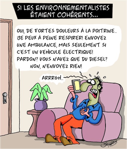 Cartoon: Coherent (medium) by Karsten Schley tagged environnement,nature,climat,sante,diesel,voitures,environnement,nature,climat,sante,diesel,voitures