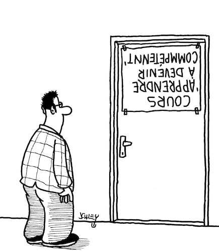 Cartoon: Competence (medium) by Karsten Schley tagged competence,education,politique,economie,societe,competence,education,politique,economie,societe