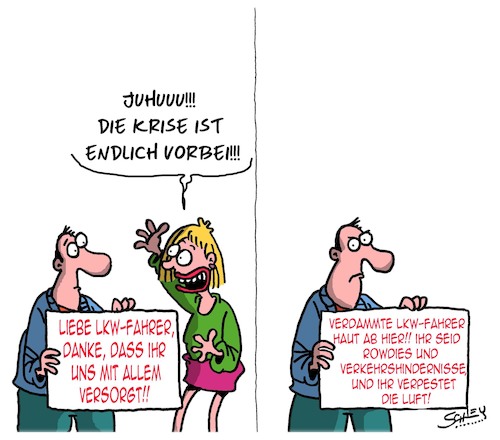 Dank an die LKW-Fahrer! Dank an die LKW-Fahrer!