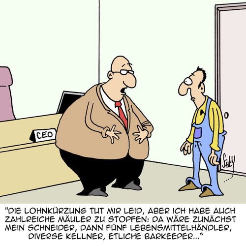 Cartoon: Das Leben ist schwer... (medium) by Karsten Schley tagged gehälter,löhne,arbeitnehmer,arbeitgeber,arbeit,gesellschaft,geld,wirtschaft,business,ausbeutung,dumpinglöhne,lohnkürzungen,arbeit,arbeitgeber,arbeitnehmer,löhne,gehälter,lohnkürzungen,dumpinglöhne,ausbeutung,business,wirtschaft,geld,gesellschaft