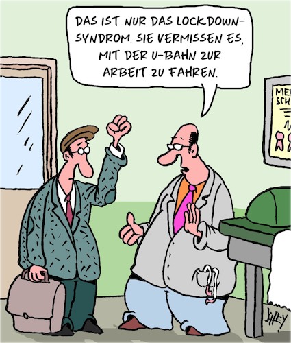 Cartoon: Das Syndrom (medium) by Karsten Schley tagged lockdown,ärzte,patienten,gesundheit,wirtschaft,jobs,transport,ubahnen,business,arbeitgeber,arbeitnehmer,politik,lockdown,ärzte,patienten,gesundheit,wirtschaft,jobs,transport,ubahnen,business,arbeitgeber,arbeitnehmer,politik