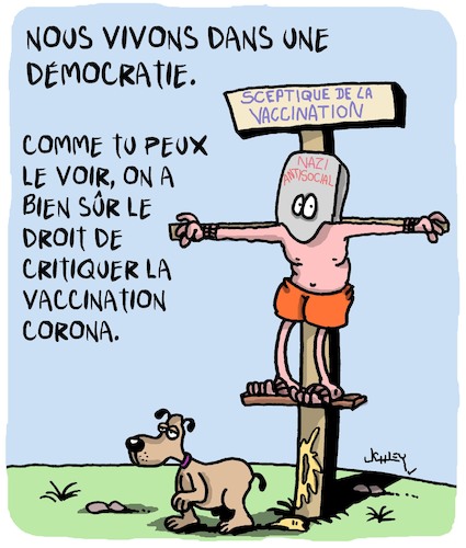 Cartoon: Democratie ! (medium) by Karsten Schley tagged democratie,medias,vaccinations,corona,scepticisme,conspirations,diffamation,societe,politique,democratie,medias,vaccinations,corona,scepticisme,conspirations,diffamation,societe,politique