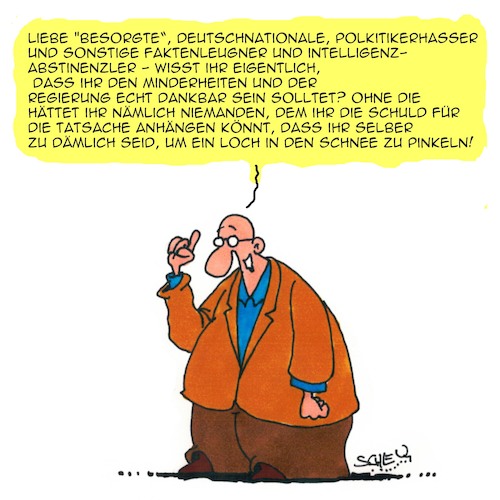 Cartoon: Denk mal an! (medium) by Karsten Schley tagged politik,demokratie,rechtsextremismus,populismus,gesellschaft,flüchtlinge,neonazis,deutschland,bildung,politik,demokratie,rechtsextremismus,populismus,gesellschaft,flüchtlinge,neonazis,deutschland,bildung