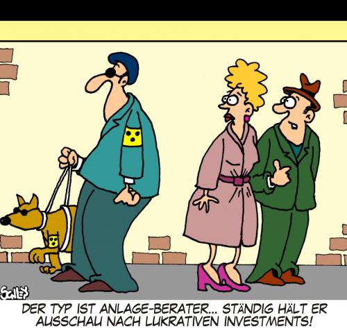 Cartoon: Der Anlage-Experte (medium) by Karsten Schley tagged wirtschaft,investments,aktien,börse,dax