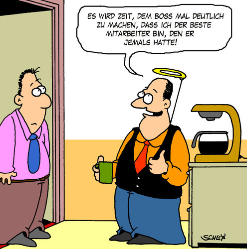 Cartoon: Der beste Mitarbeiter (medium) by Karsten Schley tagged arbeit,arbeitnehmer,arbeitgeber,bonus,belohnung,geld,gesellschaft,wirtschaft,arbeit,arbeitnehmer,arbeitgeber,bonus,belohnung,geld,gesellschaft,wirtschaft,job,boss,chef,mitarbeiter,angestellte