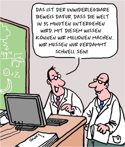 Cartoon: Der Beweis!! (medium) by Karsten Schley tagged wissenschaft,forschung,wissenschaftler,beweise,business,gewinne,ruhm,reichtum,gesellschaft,planet,erde,wissenschaft,forschung,wissenschaftler,beweise,business,gewinne,ruhm,reichtum,gesellschaft,planet,erde