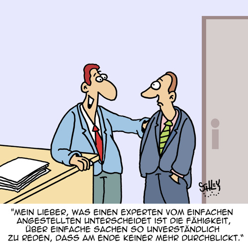 Cartoon: Der Experte (medium) by Karsten Schley tagged business,arbeit,jobs,büro,experten,fachleute,wirtschaft,karriere,business,arbeit,jobs,büro,experten,fachleute,wirtschaft,karriere