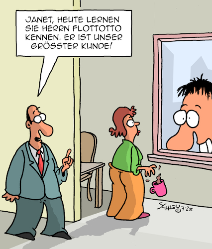 Cartoon: Der GRÖSSTE (medium) by Karsten Schley tagged wirtschaft,business,kunden,sales,umsatz,kundenbetreuung,vertrieb,wirtschaft,business,kunden,sales,umsatz,kundenbetreuung,vertrieb