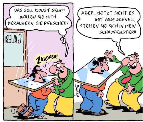 Cartoon: Der Künstler (medium) by Karsten Schley tagged kunst,künstler,kunsthandel,kultur,galerien,handwerk,pfuscher,marketing,verkäufe,umsatz,kunst,künstler,kunsthandel,kultur,galerien,handwerk,pfuscher,marketing,verkäufe,umsatz