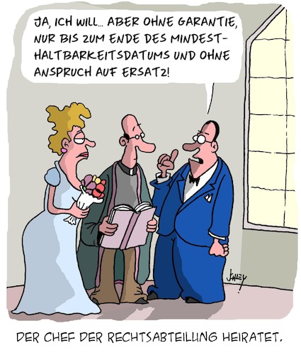 Cartoon: Der Rechtsweg ist ausgeschlossen (medium) by Karsten Schley tagged liebe,ehe,heirat,recht,rechtsabteilungen,mindesthaltbarkeit,garantie,umtausch,gesetze,männer,frauen,gesellschaft,liebe,ehe,heirat,recht,rechtsabteilungen,mindesthaltbarkeit,garantie,umtausch,gesetze,männer,frauen,gesellschaft