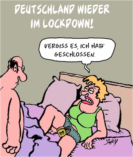 Cartoon: Deutschland im Lockdown (medium) by Karsten Schley tagged corona,deutschland,krankheit,tod,krankenhäuser,lockdown,wirtschaft,business,jobs,politik,gesundheit,corona,deutschland,krankheit,tod,krankenhäuser,lockdown,wirtschaft,business,jobs,politik,gesundheit