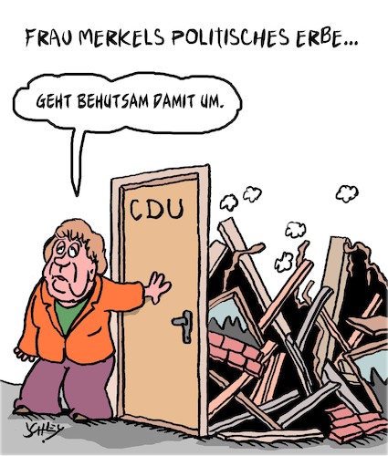 Cartoon: Die CDU nach Merkel (medium) by Karsten Schley tagged merkel,cdu,erbe,politik,werte,inhalte,konservative,macht,kanzlerschaft,gesellschaft,deutschland,merkel,cdu,erbe,politik,werte,inhalte,konservative,macht,kanzlerschaft,gesellschaft,deutschland