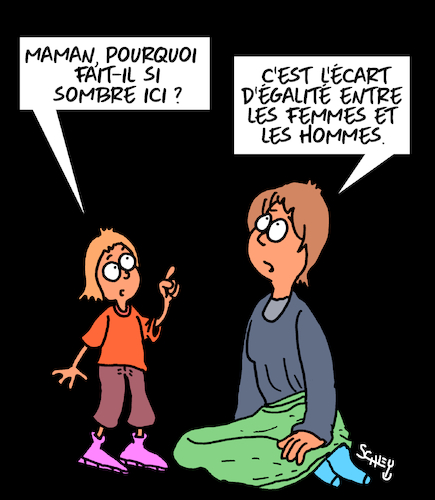 Cartoon: Ecart (medium) by Karsten Schley tagged femmes,hommes,egalite,patriacat,discrimination,politique,societe,femmes,hommes,egalite,patriacat,discrimination,politique,societe