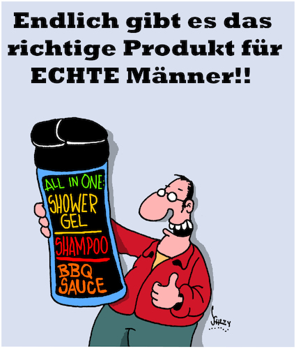 Cartoon: ECHTE Männer!! (medium) by Karsten Schley tagged werbung,männer,körperpflege,wirtschaft,industrie,umsatz,profite,verkäufe,ernährung,gesellschaft,werbung,männer,körperpflege,wirtschaft,industrie,umsatz,profite,verkäufe,ernährung,gesellschaft