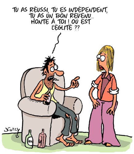 Cartoon: Egalite (medium) by Karsten Schley tagged egalite,hommes,femmes,revenus,carriere,politique,societe,egalite,hommes,femmes,revenus,carriere,politique,societe