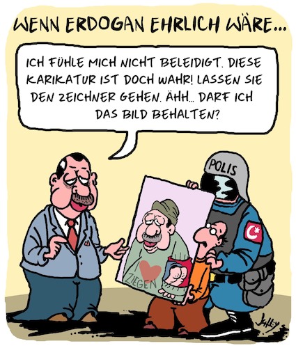 Cartoon: Ehrlichkeit (medium) by Karsten Schley tagged erdogan,türkei,religion,karikaturen,frankreich,medien,politik,demokratie,pressefreiheit,europa,erdogan,türkei,religion,karikaturen,frankreich,medien,politik,demokratie,pressefreiheit,europa