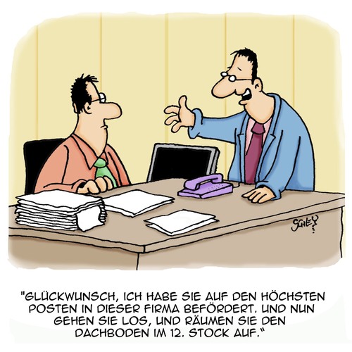 Cartoon: Ein echt hohes Tier (medium) by Karsten Schley tagged jobs,arbeit,karriere,arbeitgeber,arbeitnehmer,aufstieg,beförderung,jobs,arbeit,karriere,arbeitgeber,arbeitnehmer,aufstieg,beförderung