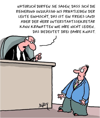 Cartoon: Ein freies Land (medium) by Karsten Schley tagged regierung,einmischung,reglementierung,gesetze,bürgerrechte,medien,justiz,freiheit,gesellschaft,regierung,einmischung,reglementierung,gesetze,bürgerrechte,medien,justiz,freiheit,gesellschaft