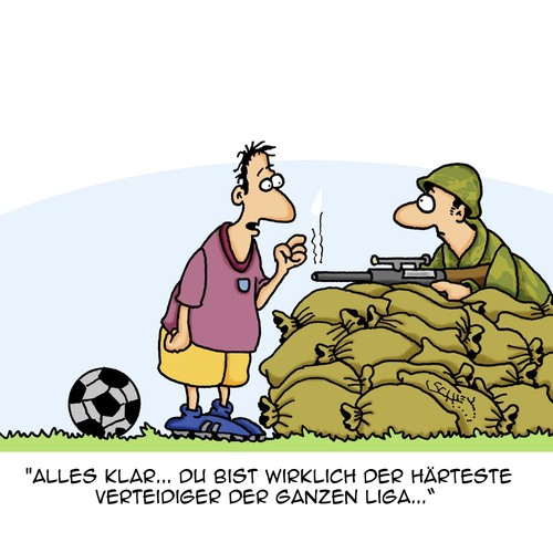 Cartoon: Ein Voll-Profi (medium) by Karsten Schley tagged fussball,profifussball,sport,business,verteidiger,bundesliga,wettkampf,sieger,verlierer,wirtschaft,jobs,fussball,profifussball,sport,business,verteidiger,bundesliga,wettkampf,sieger,verlierer,wirtschaft,jobs