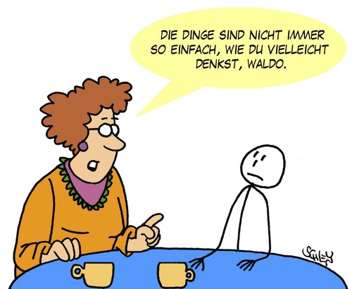 Cartoon: Einfach (medium) by Karsten Schley tagged ehe,beziehungen,einfachheit,männer,frauen,liebe,gesellschaft,ehe,beziehungen,einfachheit,männer,frauen,liebe,gesellschaft