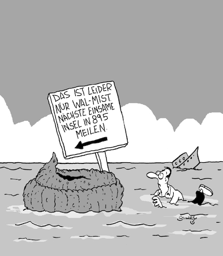 Einsame-Insel-Cartoon Einsame-Insel-Cartoon