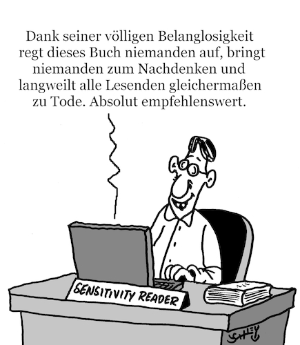 Cartoon: Empfehlenswert!! (medium) by Karsten Schley tagged literatur,kunst,medien,zensur,diskurse,meinung,meinungsfreiheit,meinungsvielfalt,demokratie,politik,sensitivity,readers,literatur,kunst,medien,zensur,diskurse,meinung,meinungsfreiheit,meinungsvielfalt,demokratie,politik,sensitivity,readers