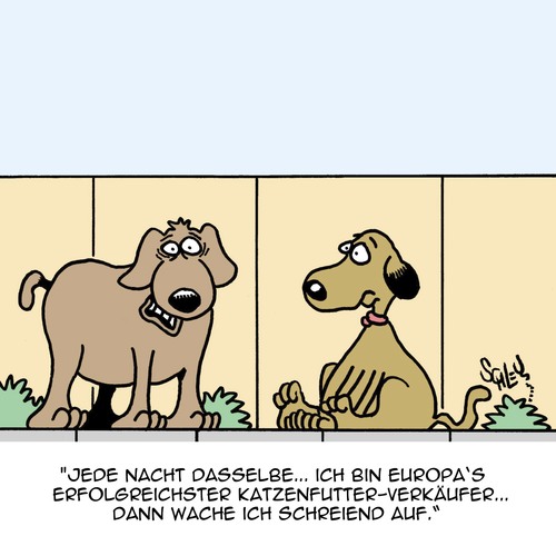 Cartoon: Erfolgreich!! (medium) by Karsten Schley tagged verkaufen,verkäufer,business,tiere,hunde,katzen,gesundheit,schlaf,träume,alpträume,natur,haustiere,verkaufen,verkäufer,business,tiere,hunde,katzen,gesundheit,schlaf,träume,alpträume,natur,haustiere