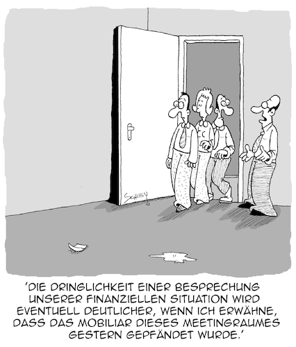 Cartoon: Es ist dringend! (medium) by Karsten Schley tagged wirtschaft,mittelstand,finanzkrise,wirtschaftskrise,umsätze,umsatzrückgang,pfändungen,politik,arbeitsplätze,jobverluste,arbeitgeber,arbeitnehmer,gesellschaft,wirtschaft,mittelstand,finanzkrise,wirtschaftskrise,umsätze,umsatzrückgang,pfändungen,politik,arbeitsplätze,jobverluste,arbeitgeber,arbeitnehmer,gesellschaft