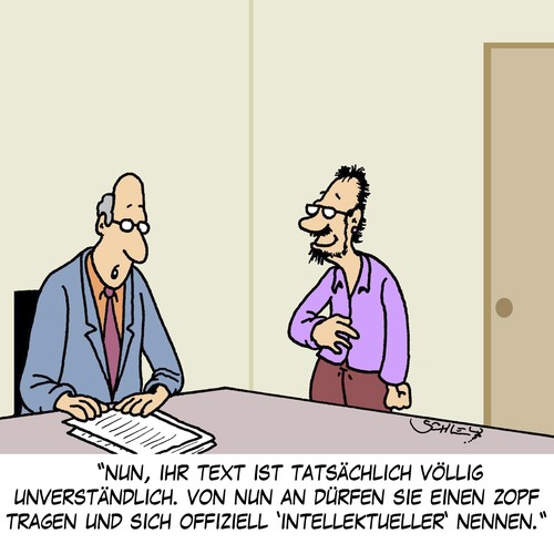 Cartoon: Es ist offiziell!! (medium) by Karsten Schley tagged bildung,universitäten,schriftsteller,autoren,intellektuelle,kultur,kunst,künstler,bildung,universitäten,schriftsteller,autoren,intellektuelle,kultur,kunst,künstler