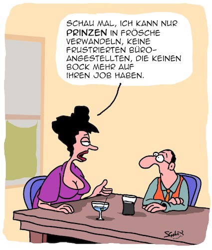 Cartoon: Es ist wie verhext... (medium) by Karsten Schley tagged hexen,märchen,froschkönig,prinzen,business,wirtschaft,medien,zauber,mythen,langeweile,büro,angestellte,frust,arbeit,gesellschaft,hexen,märchen,froschkönig,prinzen,business,wirtschaft,medien,zauber,mythen,langeweile,büro,angestellte,frust,arbeit,gesellschaft