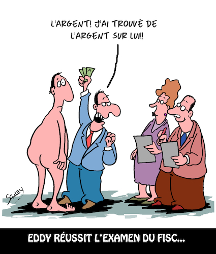 Cartoon: Examen (medium) by Karsten Schley tagged politique,taxes,examens,fisc,employes,revenu,politique,taxes,examens,fisc,employes,revenu