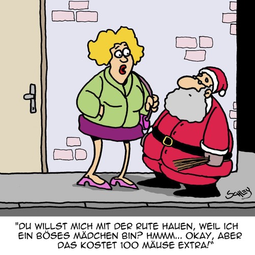 Cartoon: Extra (medium) by Karsten Schley tagged gesellschaft,wirtschaft,geld,mythen,rute,strafe,weihnachtsmann,jobs,prostitution,frauen,männer,weihnachten,weihnachten,männer,frauen,prostitution,jobs,weihnachtsmann,strafe,rute,mythen,geld,wirtschaft,gesellschaft