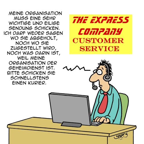 Cartoon: EXTREM wichtig!!! (medium) by Karsten Schley tagged transport,expresspakete,paketdienstleister,geheimdienst,business,wirtschaft,kundenservice,jobs,transport,expresspakete,paketdienstleister,geheimdienst,business,wirtschaft,kundenservice,jobs