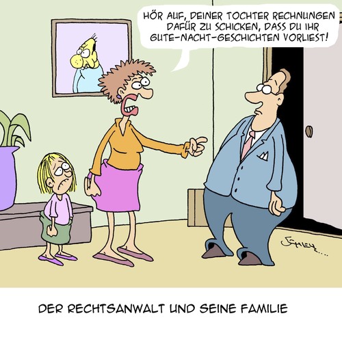 Cartoon: Familie Anwalt (medium) by Karsten Schley tagged ehe,liebe,beziehungen,familie,recht,rechtsanwälte,business,wirtschaft,rechnungen,einkommen,kinder,väter,mütter,ehe,liebe,beziehungen,familie,recht,rechtsanwälte,business,wirtschaft,rechnungen,einkommen,kinder,väter,mütter