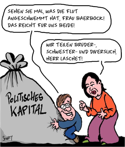 Cartoon: Flutkatastrophe (medium) by Karsten Schley tagged flutkatastrophe,empathie,politiker,wahl,klimawandel,parteien,kapital,natur,gesellschaft,deutschland,flutkatastrophe,empathie,politiker,wahl,klimawandel,parteien,kapital,natur,gesellschaft,deutschland