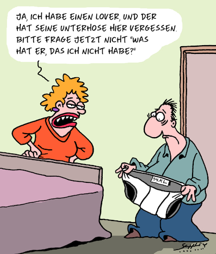 Cartoon: Frage nicht (medium) by Karsten Schley tagged ehe,liebe,männer,frauen,beziehungen,familie,seitensprung,betrug,ehe,liebe,männer,frauen,beziehungen,familie,seitensprung,betrug,sex