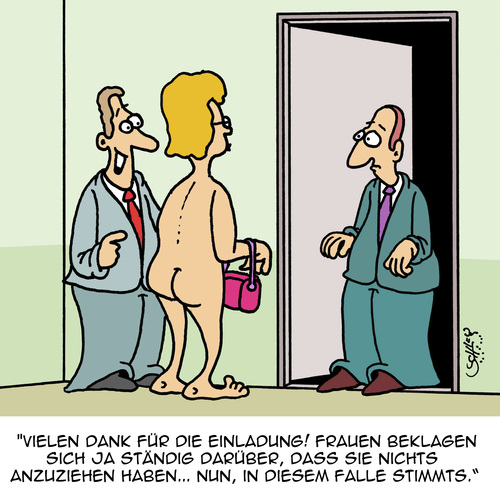 Cartoon: Frauen... (medium) by Karsten Schley tagged frauen,mode,kleidung,mentalität,einladungen,soziales,ehe,beziehungen,männer,wahrheit,frauen,mode,kleidung,mentalität,einladungen,soziales,ehe,beziehungen,männer,wahrheit