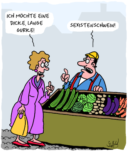 Cartoon: Frauen... (medium) by Karsten Schley tagged einkauf,ernährung,lebensmittel,märkte,männer,frauen,sexismus,gesellschaft,gleichberechtigung,metoo,deutschland,einkauf,ernährung,lebensmittel,märkte,männer,frauen,sexismus,gesellschaft,gleichberechtigung,metoo,deutschland