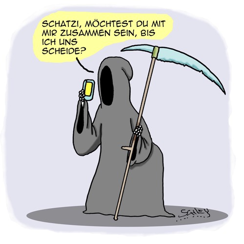 Cartoon: Für Ewig... (medium) by Karsten Schley tagged heiratsantrag,familie,glück,tod,leben,frauen,männer,ehe,beziehungen,liebe,liebe,beziehungen,ehe,männer,frauen,leben,tod,glück,familie,heiratsantrag