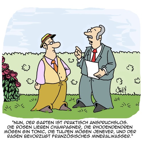 Cartoon: Gartenpflege (medium) by Karsten Schley tagged garten,gartenpflege,natur,pflanzen,sommer,jobs,gartenarbeit,gärtner,arbeitgeber,arbeitnehmer,garten,gartenpflege,natur,pflanzen,sommer,jobs,gartenarbeit,gärtner,arbeitgeber,arbeitnehmer