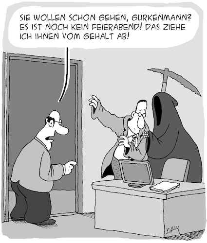 Cartoon: Gehaltskürzung (medium) by Karsten Schley tagged business,gehälter,büro,feierabend,arbeitszeit,gehaltskürzung,wirtschaft,arbeitgeber,arbeitnehmer,gesellschaft,tod,business,gehälter,büro,feierabend,arbeitszeit,gehaltskürzung,wirtschaft,arbeitgeber,arbeitnehmer,gesellschaft,tod