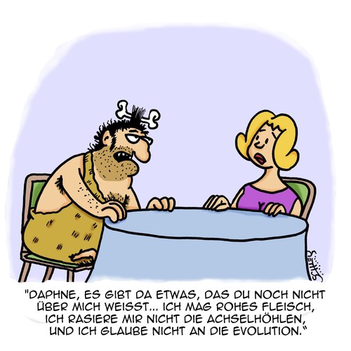 Cartoon: Geständnisse... (medium) by Karsten Schley tagged dating,männer,frauen,liebe,restaurants,geständnisse,hygiene,biologie,dating,männer,frauen,liebe,restaurants,geständnisse,hygiene,biologie