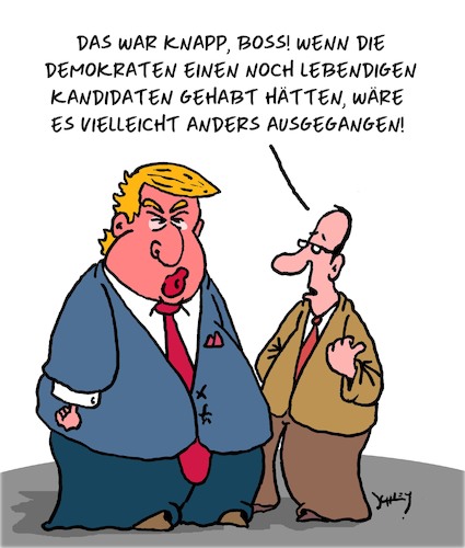 Cartoon: Gewinner Trump (medium) by Karsten Schley tagged politik,wahlen,usa,trump,biden,demokratie,politik,wahlen,usa,trump,biden,demokratie