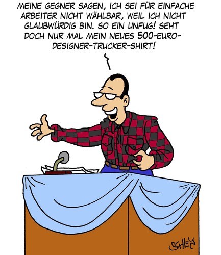 Cartoon: Glaubwürdiger Politiker (medium) by Karsten Schley tagged politik,politiker,glaubwürdigkeit,arbeiterklasse,wahlen,wählen,wirtschaftspolitik,sozialpolitik,mindestlohn,arbeitnehmer,arbeitgeber,arbeit,politik,politiker,glaubwürdigkeit,arbeiterklasse,wahlen,wählen,wirtschaftspolitik,sozialpolitik,mindestlohn,arbeitnehmer,arbeitgeber,arbeit