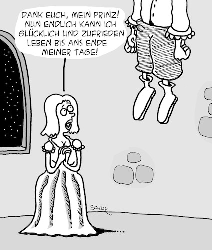 Cartoon: Glücklich und zufrieden (medium) by Karsten Schley tagged prinzen,prinzessinnen,märchen,ehe,liebe,zufriedenheit,macht,adel,glück,männer,frauen,beziehungen,gesellschaft,prinzen,prinzessinnen,märchen,ehe,liebe,zufriedenheit,macht,adel,glück,männer,frauen,beziehungen,gesellschaft