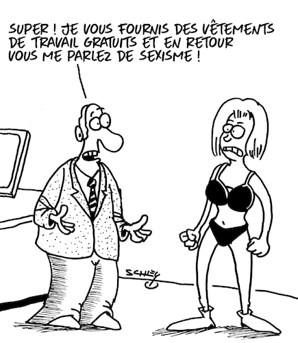 Cartoon: Gratitude (medium) by Karsten Schley tagged travail,sexisme,economie,employes,employeurs,societe,politique,hommes,femmes,travail,sexisme,economie,employes,employeurs,societe,politique,hommes,femmes