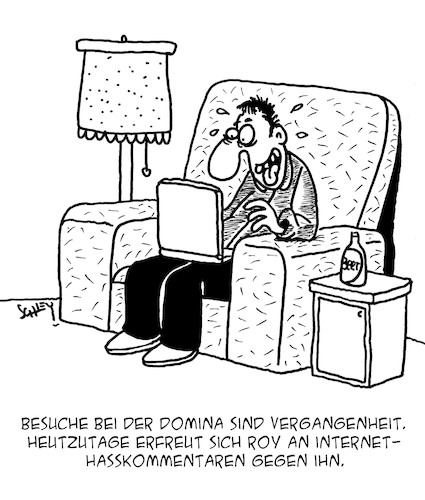 Cartoon: Hasskommentare (medium) by Karsten Schley tagged social,media,hasskommentare,internet,computer,facebook,twitter,kriminalität,medien,justiz,politik,gesellschaft,social,media,hasskommentare,internet,computer,facebook,twitter,kriminalität,medien,justiz,politik,gesellschaft