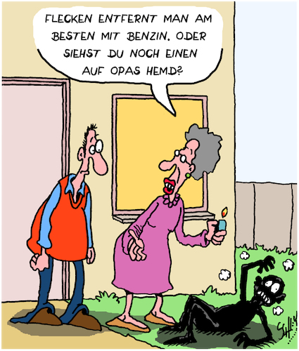 Cartoon: Hausmittel (medium) by Karsten Schley tagged sauberkeit,hausmittel,fleckenentferner,grossmutter,alter,weisheit,schmutz,grosseltern,geschichte,gesellschaft,familie,sauberkeit,hausmittel,fleckenentferner,grossmutter,alter,weisheit,schmutz,grosseltern,geschichte,gesellschaft,familie