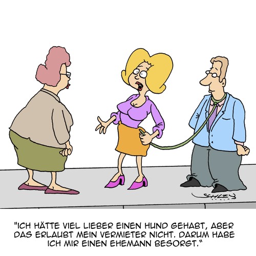 Cartoon: Haustier (medium) by Karsten Schley tagged liebe,ehe,frauen,männer,beziehungen,haustiere,hunde,familie,vermieter,mieter,mietwohnungen,liebe,ehe,frauen,männer,beziehungen,haustiere,hunde,familie,vermieter,mieter,mietwohnungen