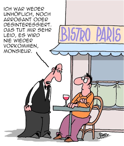 Cartoon: Herr Ober!! (medium) by Karsten Schley tagged gastronomie,paris,frankreich,kellner,service,kunden,business,wirtschaft,umsatz,höflichkeit,gesellschaft,gastronomie,paris,frankreich,kellner,service,kunden,business,wirtschaft,umsatz,höflichkeit,gesellschaft